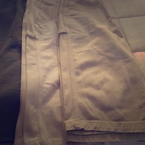 Two cargo styled jean capris.